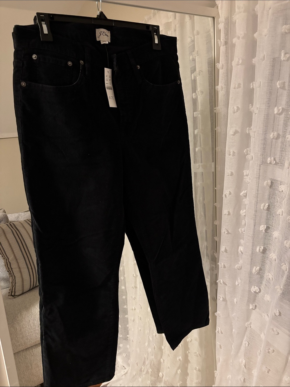 NWT J Crew Black Corduroy Pants
